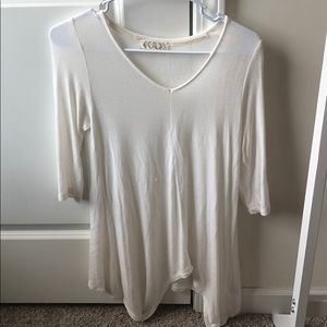 Pink Rose White Long Sleeve Shirt